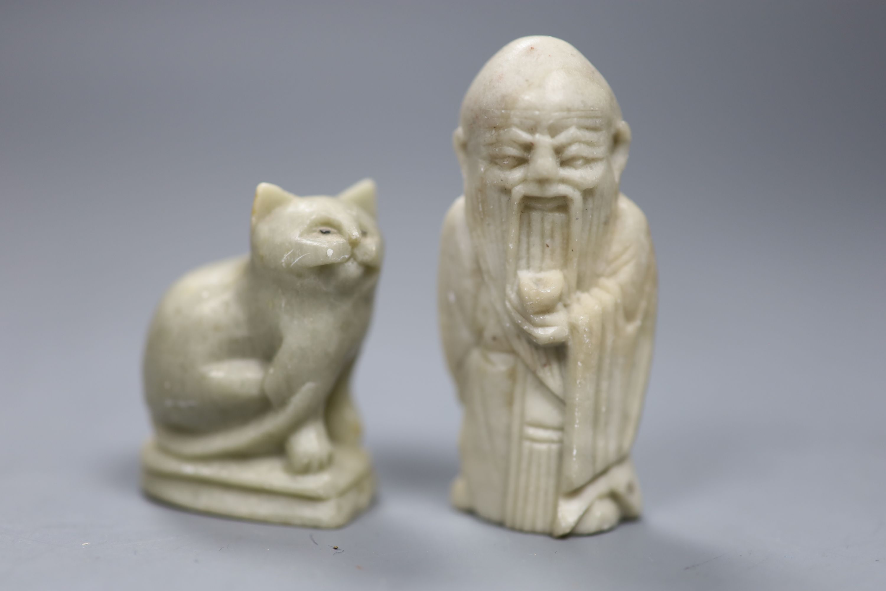 A group of Chinese hardstone carvings